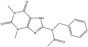 N1-benzyl-N1-(1,3-dimethyl-2,6-dioxo-2,3,6,7-tetrahydro-1H-purin-8-yl)acetamide 구조식 이미지