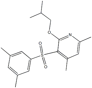 3-[(3,5-dimethylphenyl)sulfonyl]-2-isobutoxy-4,6-dimethylpyridine 구조식 이미지