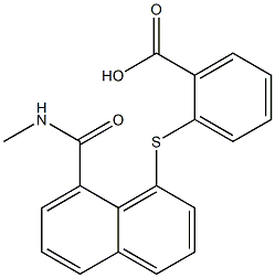 2-({8-[(methylamino)carbonyl]-1-naphthyl}thio)benzoic acid Structure