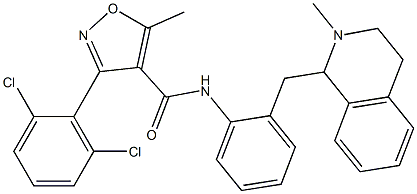 N4-{2-[(2-methyl-1,2,3,4-tetrahydroisoquinolin-1-yl)methyl]phenyl}-3-(2,6-dichlorophenyl)-5-methylisoxazole-4-carboxamide Structure