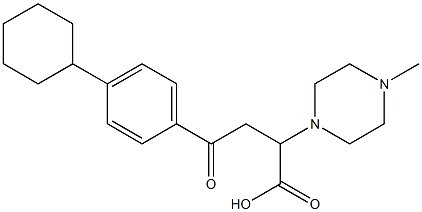 4-(4-cyclohexylphenyl)-2-(4-methylpiperazino)-4-oxobutanoic acid Structure