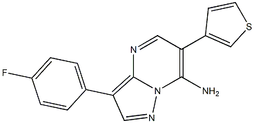 3-(4-fluorophenyl)-6-(3-thienyl)pyrazolo[1,5-a]pyrimidin-7-amine Structure