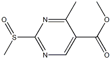 methyl 4-methyl-2-(methylsulfinyl)-5-pyrimidinecarboxylate Structure