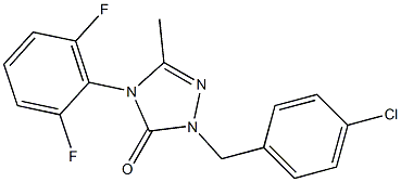 2-(4-chlorobenzyl)-4-(2,6-difluorophenyl)-5-methyl-2,4-dihydro-3H-1,2,4-triazol-3-one Structure