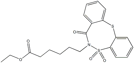 ethyl 6-(5,5,7-trioxo-6,7-dihydro-5H-5lambda~6~-dibenzo[d,g][1,6,2]dithiazocin-6-yl)hexanoate 구조식 이미지