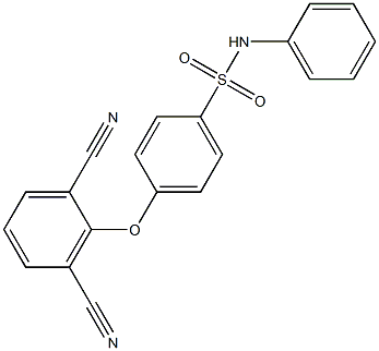 N1-phenyl-4-(2,6-dicyanophenoxy)benzene-1-sulfonamide 구조식 이미지