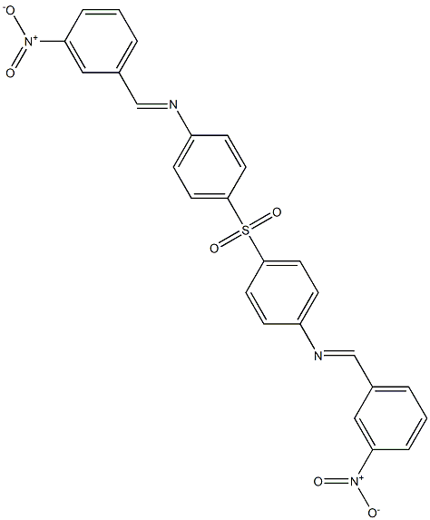 N1-(3-nitrobenzylidene)-4-({4-[(3-nitrobenzylidene)amino]phenyl}sulfonyl)aniline Structure