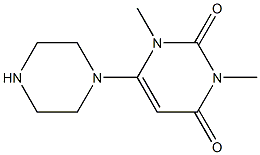 1,3-dimethyl-6-piperazino-1,2,3,4-tetrahydropyrimidine-2,4-dione Structure