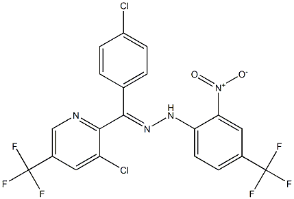 (4-chlorophenyl)[3-chloro-5-(trifluoromethyl)-2-pyridinyl]methanone N-[2-nitro-4-(trifluoromethyl)phenyl]hydrazone Structure