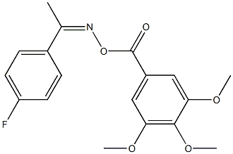 5-[({[1-(4-fluorophenyl)ethylidene]amino}oxy)carbonyl]-1,2,3-trimethoxybenzene 구조식 이미지