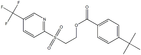 2-{[5-(trifluoromethyl)-2-pyridyl]sulfonyl}ethyl 4-(tert-butyl)benzoate Structure
