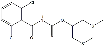 2-(methylthio)-1-[(methylthio)methyl]ethyl N-(2,6-dichlorobenzoyl)carbamate 구조식 이미지