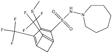 N1-azepan-1-yl(methylthio)methylidene-3,5-di(trifluoromethyl)benzene-1-sulfonamide 구조식 이미지