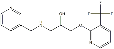 1-[(3-pyridylmethyl)amino]-3-{[3-(trifluoromethyl)-2-pyridyl]oxy}propan-2-o l Structure