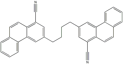 3-[4-(1-cyano-3-phenanthryl)butyl]phenanthrene-1-carbonitrile Structure