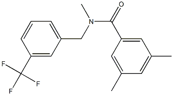 N,3,5-trimethyl-N-[3-(trifluoromethyl)benzyl]benzenecarboxamide 구조식 이미지