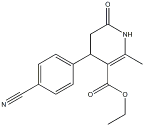 ethyl 4-(4-cyanophenyl)-2-methyl-6-oxo-1,4,5,6-tetrahydro-3-pyridinecarboxylate 구조식 이미지