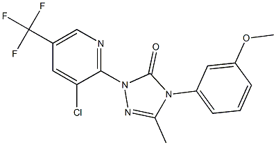 2-[3-chloro-5-(trifluoromethyl)-2-pyridinyl]-4-(3-methoxyphenyl)-5-methyl-2,4-dihydro-3H-1,2,4-triazol-3-one Structure