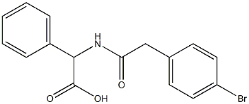 {[(4-bromophenyl)acetyl]amino}(phenyl)acetic acid 구조식 이미지