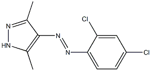 4-[2-(2,4-dichlorophenyl)diaz-1-enyl]-3,5-dimethyl-1H-pyrazole 구조식 이미지