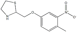 2-[(4-methyl-3-nitrophenoxy)methyl]-1,3-thiazolane 구조식 이미지