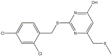 2-[(2,4-dichlorobenzyl)sulfanyl]-6-[(methylsulfanyl)methyl]-4-pyrimidinol 구조식 이미지