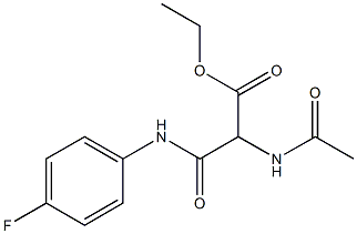 ethyl 2-(acetylamino)-3-(4-fluoroanilino)-3-oxopropanoate Structure