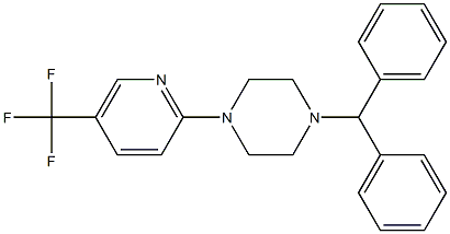 1-benzhydryl-4-[5-(trifluoromethyl)-2-pyridinyl]piperazine 구조식 이미지