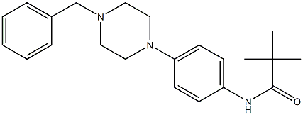 N-[4-(4-benzylpiperazino)phenyl]-2,2-dimethylpropanamide 구조식 이미지