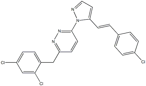 3-[5-(4-chlorostyryl)-1H-pyrazol-1-yl]-6-(2,4-dichlorobenzyl)pyridazine 구조식 이미지