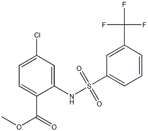 methyl 4-chloro-2-({[3-(trifluoromethyl)phenyl]sulfonyl}amino)benzoate Structure