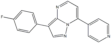 3-(4-fluorophenyl)-7-(4-pyridinyl)pyrazolo[1,5-a]pyrimidine 구조식 이미지