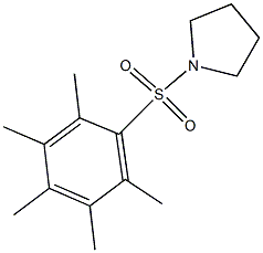 1-[(2,3,4,5,6-pentamethylphenyl)sulfonyl]pyrrolidine 구조식 이미지