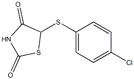 5-[(4-chlorophenyl)sulfanyl]-1,3-thiazolane-2,4-dione 구조식 이미지