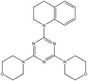 4-[4-morpholino-6-(1,2,3,4-tetrahydroquinolin-1-yl)-1,3,5-triazin-2-yl]morpholine Structure