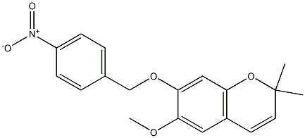 6-methoxy-2,2-dimethyl-7-[(4-nitrobenzyl)oxy]-2H-chromene Structure