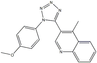 3-[1-(4-methoxyphenyl)-1H-1,2,3,4-tetraazol-5-yl]-4-methylquinoline Structure