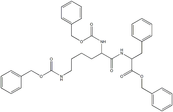 benzyl 2-[(2,6-bis{[(benzyloxy)carbonyl]amino}hexanoyl)amino]-3-phenylpropanoate Structure