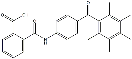 2-{[4-(2,3,4,5,6-pentamethylbenzoyl)anilino]carbonyl}benzoic acid 구조식 이미지