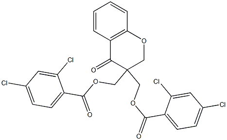 (3-{[(2,4-dichlorobenzoyl)oxy]methyl}-4-oxo-3,4-dihydro-2H-chromen-3-yl)methyl 2,4-dichlorobenzenecarboxylate Structure