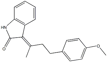 3-[3-(4-methoxyphenyl)-1-methylpropylidene]indolin-2-one 구조식 이미지
