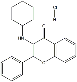 3-(cyclohexylamino)-2-phenyl-2,3-dihydro-4H-chromen-4-one hydrochloride Structure