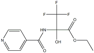 ethyl 3,3,3-trifluoro-2-hydroxy-2-[(4-pyridylcarbonyl)amino]propanoate 구조식 이미지