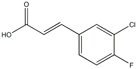 (2E)-3-(3-chloro-4-fluorophenyl)acrylic acid Structure