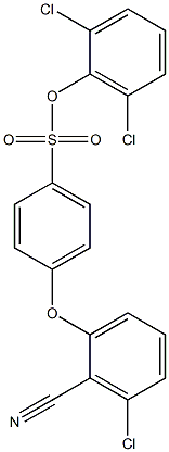 2,6-dichlorophenyl 4-(3-chloro-2-cyanophenoxy)benzene-1-sulfonate Structure