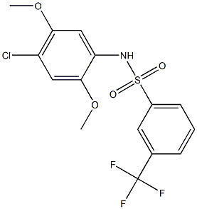 N1-(4-chloro-2,5-dimethoxyphenyl)-3-(trifluoromethyl)benzene-1-sulfonamide Structure