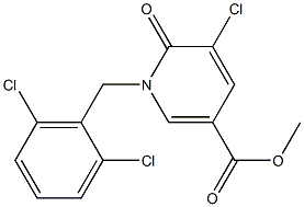 methyl 5-chloro-1-(2,6-dichlorobenzyl)-6-oxo-1,6-dihydro-3-pyridinecarboxylate 구조식 이미지