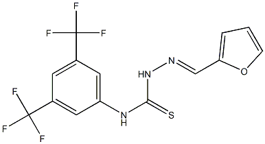 N1-[3,5-di(trifluoromethyl)phenyl]-2-(2-furylmethylidene)hydrazine-1-carbot hioamide 구조식 이미지