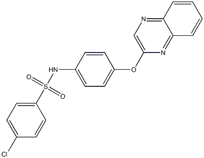 4-chloro-N-[4-(2-quinoxalinyloxy)phenyl]benzenesulfonamide Structure