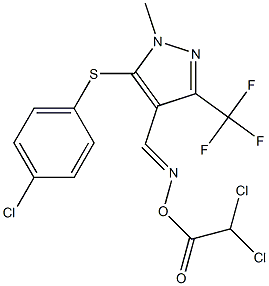 N-{[5-[(4-chlorophenyl)sulfanyl]-1-methyl-3-(trifluoromethyl)-1H-pyrazol-4-yl]methylene}-N-[(2,2-dichloroacetyl)oxy]amine Structure